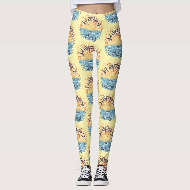 Alles Gute zum neuen Tag! Leggings (Vorderseite)