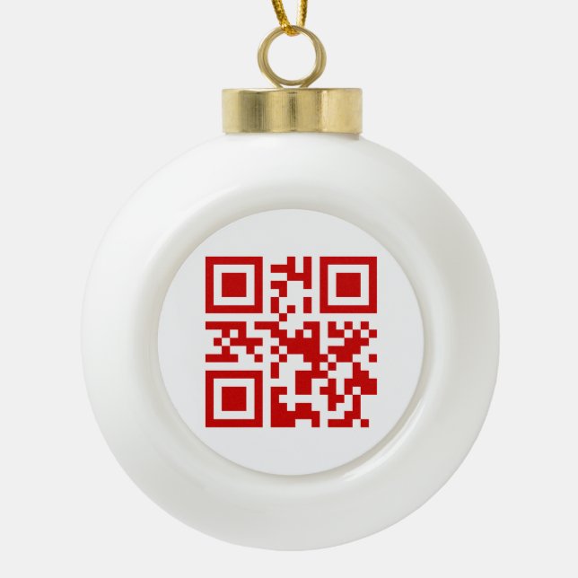 Alles Gute zum Neujahr! — QR-Code Keramik Kugel-Ornament (Vorderseite)