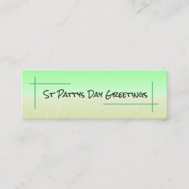 Alles Gute zum Neujahr/St. Patty's Day Mini Visitenkarte