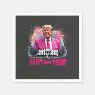 Alles Gute zum Neujahrstag der Amtseinführung Trum Serviette