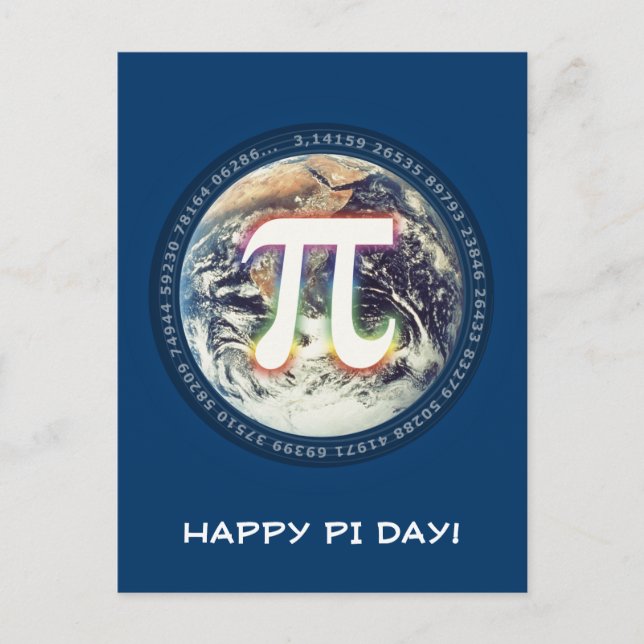 Alles Gute zum Pi Day! - Grüße Postkarte (Vorderseite)