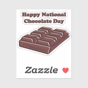 Alles Gute zum Schokoladentag! Aufkleber