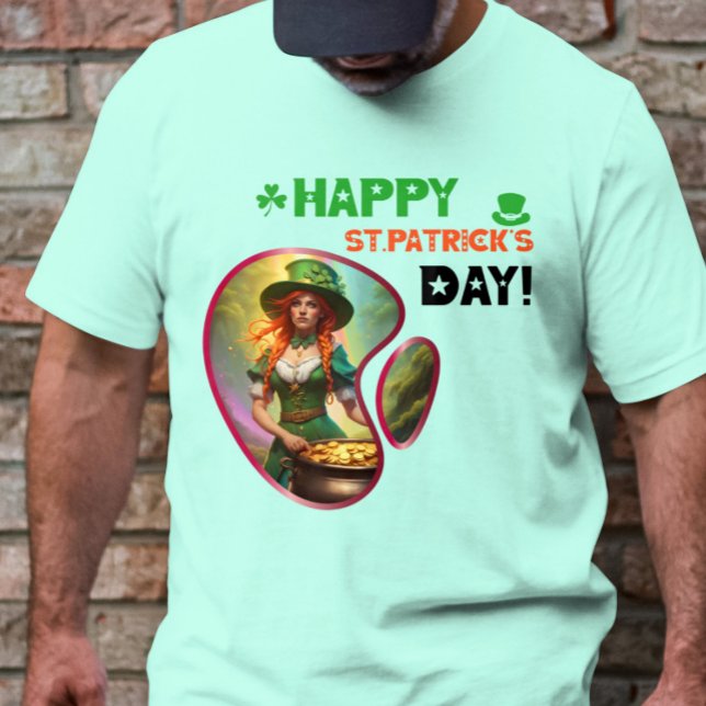 Alles Gute zum St.Patrick's Day! - Green Glow Danc T-Shirt (Von Creator hochgeladen)