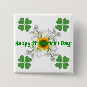 Alles Gute zum St. Patrick's Day ! Klee mit Calla Button