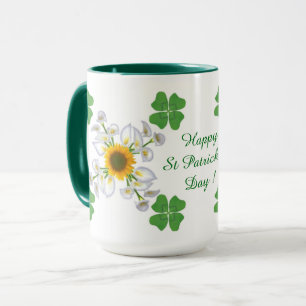 Alles Gute zum St. Patrick's Day ! Klee mit Calla Tasse