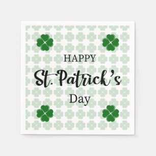 Alles Gute zum St. Patrick's Day Kleeblatt Napkin! Serviette