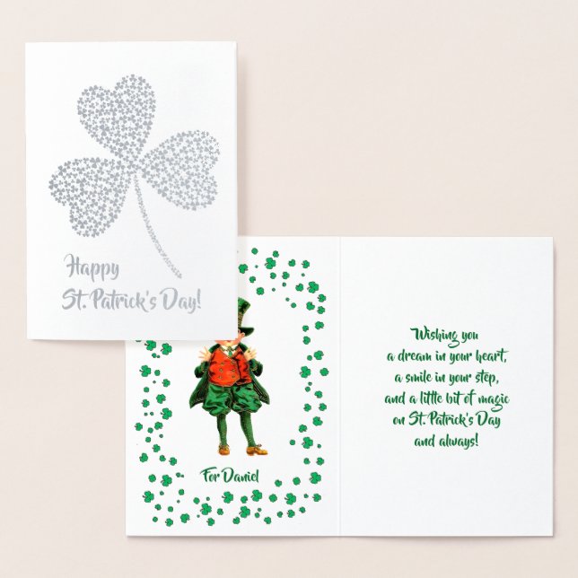 Alles Gute zum St. Patrick's Day. Little Irish Boy Folienkarte (Anzeige)