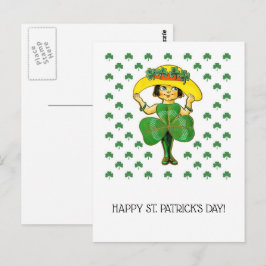Alles Gute zum St. Patrick's Day. Niedlich Little  Postkarte