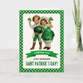 Alles Gute zum St. Patrick's Day. Vintage irische Karte