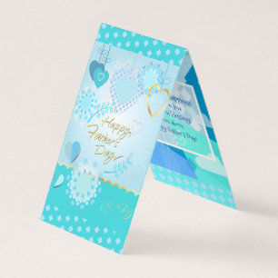 Alles Gute zum Tag des Vaters! Moderne blaue Farbe