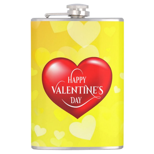 Alles Gute zum Valentinstag! Flachmann (Vorderseite)
