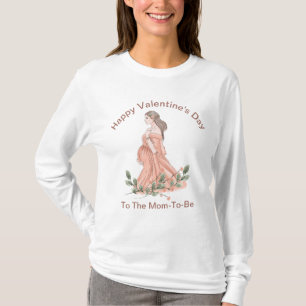 Alles Gute zum Valentinstag für die werdende Mama T-Shirt