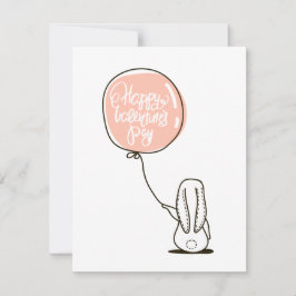 Alles Gute zum Valentinstag. Niedliches Kaninchen. Feiertagskarte