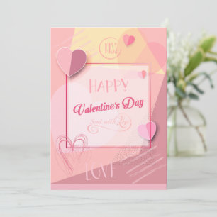 Alles Gute zum Valentinstag Schöne elegante Grußka Feiertagskarte