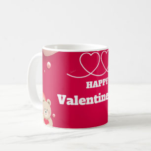Alles Gute zum Valentinstag Süße Herz-Tasse Kaffeetasse