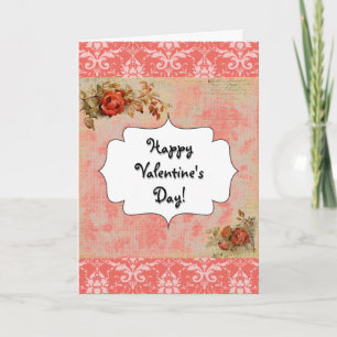 Alles Gute zum Valentinstag Vintage-Grußkarte Feiertagskarte