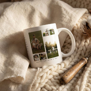 'Alles Gute zum Vatertag' 6 Foto-Collage-Geschenk Kaffeetasse