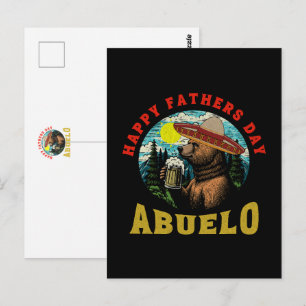 Alles Gute zum Vatertag Abuelo Bierkrug Bär Sombre Postkarte