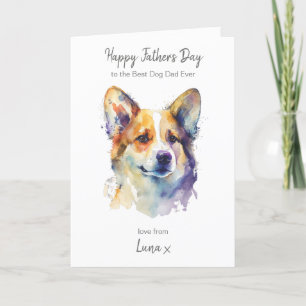 Alles Gute zum Vatertag Besten Corgi Hund Papa Per Feiertagskarte