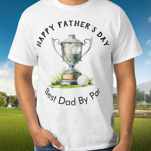 Alles Gute zum Vatertag Bester Papa Par Golf Troph T-Shirt