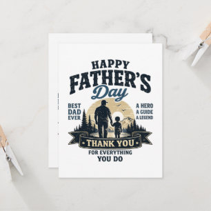 Alles Gute zum Vatertag - Bester Vater überhaupt Einladung