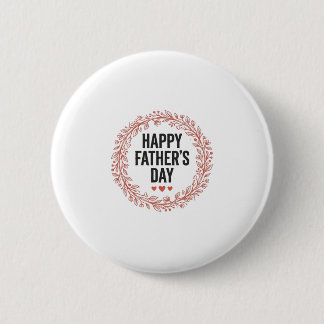 Alles Gute zum Vatertag Blatt Kranz Vintage-Shirt- Button