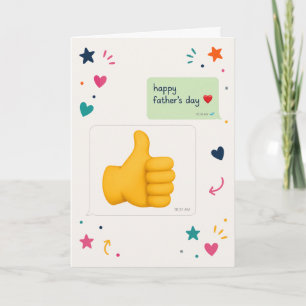 Alles Gute zum Vatertag Daumen Hoch Textnachrichte Karte
