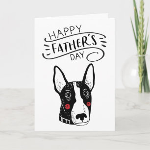 Alles Gute zum Vatertag für Hundepapa   Bullterrie Karte