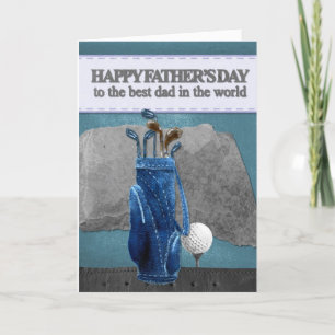 Alles Gute zum Vatertag Golf Grußkarte.."Bester Pa Karte