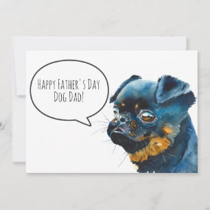 Alles Gute zum Vatertag Hundepapa Brussels Griffon Feiertagskarte