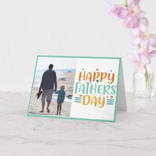 Alles Gute zum Vatertag Modernes Foto-Template Karte