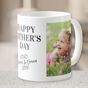Alles Gute zum Vatertag Personalisiertes Foto und  Kaffeetasse