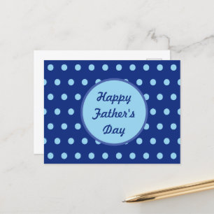 Alles Gute zum Vatertag Postkarte (Navy & Softblau