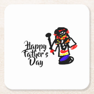 Alles Gute zum Vatertag Rechteckiger Pappuntersetzer