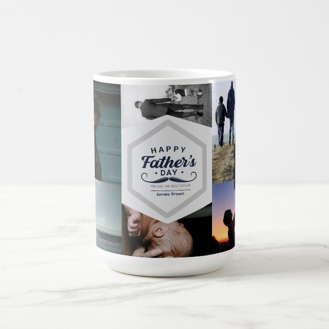 Alles Gute zum Vatertag Schnurrbart-Tribut-Design Kaffeetasse (Mittel)
