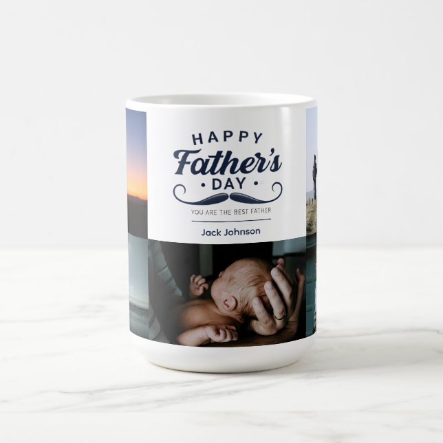 Alles Gute zum Vatertag Schnurrbart-Tribut-Design Kaffeetasse (Mittel)