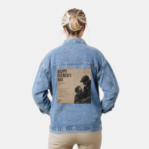Alles Gute zum Vatertag Vintage-Brief und Opa Jeansjacke