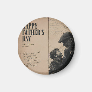 Alles Gute zum Vatertag Vintage-Brief und Opa-Port Magnet