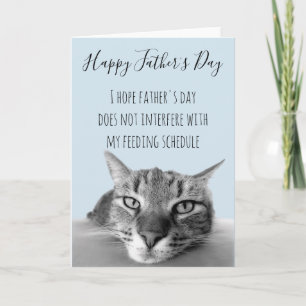 Alles Gute zum Vatertag von der Katze zum Menschen Karte