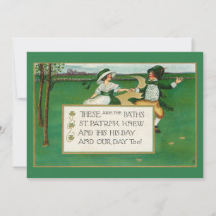 Alles Gute zum Vintagen Irish Children St. Patrick Feiertagskarte