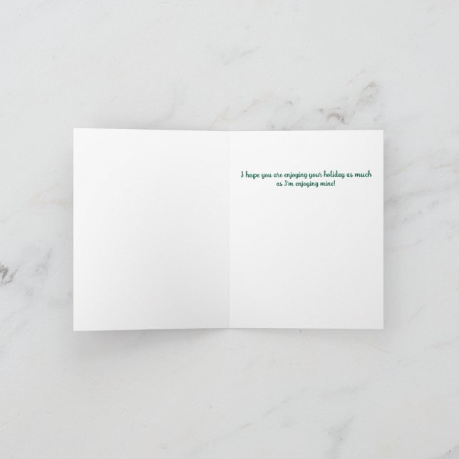 Alles Gute zum Weihnachtsfest! Feiertagskarte (Innenseite)