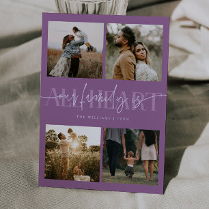 Alles Herz Lila Foto Valentinstag Feiertagskarte
