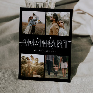 Alles Herz Schwarz Multi Foto Valentinstag Feiertagskarte