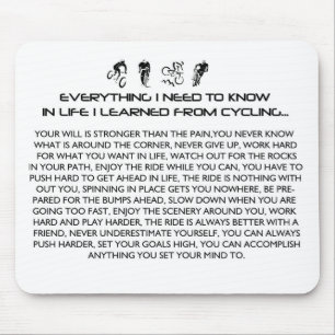 ALLES I LEARNED-CYCLE MOUSEPAD