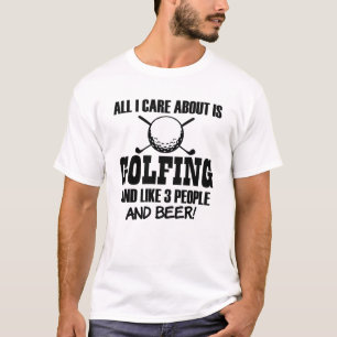 Alles i-Sorgfalt ungefähr spielt Golf und des T-Shirt