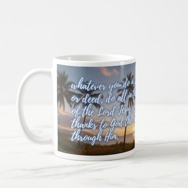 Alles im Namen Jesu Tasse (Links)