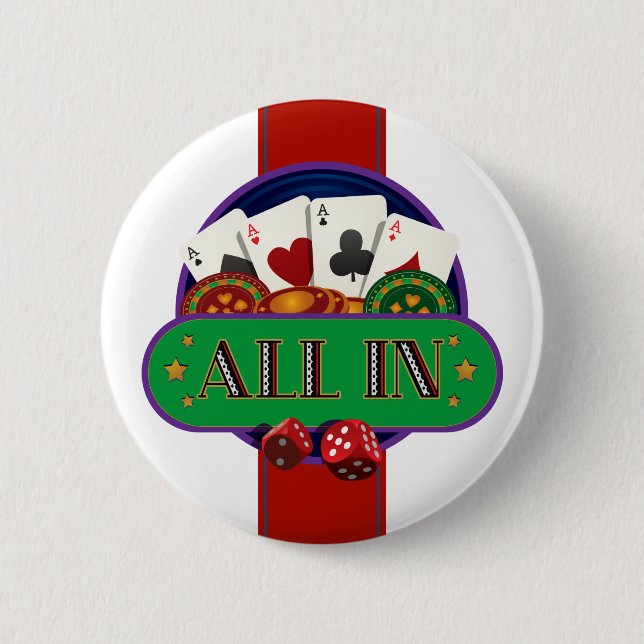 Alles in allem Casino Poker Button (Vorderseite)