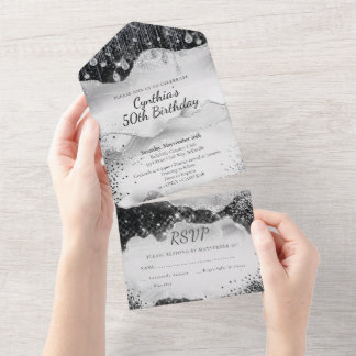 Alles in allem ein einladendes Design All In One Einladung
