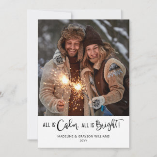 Alles in allem ist Calm All eine helle Zwei-Foto-F Feiertagskarte