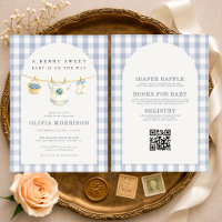Alles in Einem Blaubeer-Wäscheleine-Baby-Shower